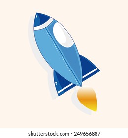 Spaceship theme elements vector,eps