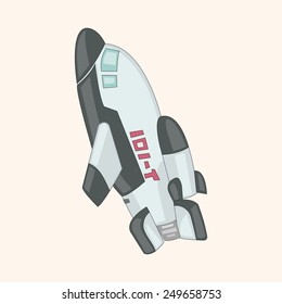 Spaceship theme elements vector,eps