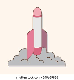 Spaceship theme elements vector,eps