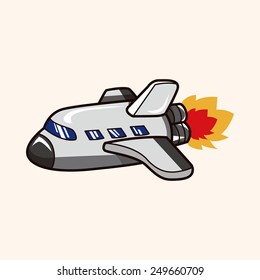 Spaceship theme elements vector,eps