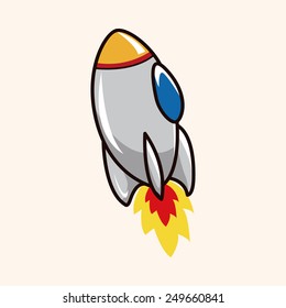 Spaceship theme elements vector,eps