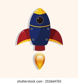 spaceship theme elements vector,eps