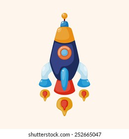 spaceship theme elements vector,eps