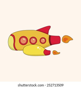 spaceship theme elements vector,eps
