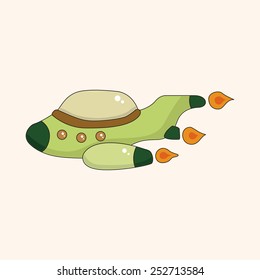 spaceship theme elements vector,eps