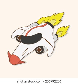 spaceship theme elements vector,eps