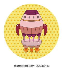 spaceship theme elements vector,eps