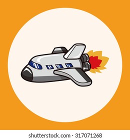 Spaceship theme elements vector,eps