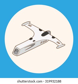 spaceship theme elements vector,eps