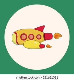 spaceship theme elements vector,eps