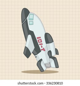 Spaceship theme elements vector,eps