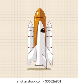 Spaceship theme elements vector,eps