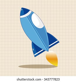 Spaceship theme elements vector,eps