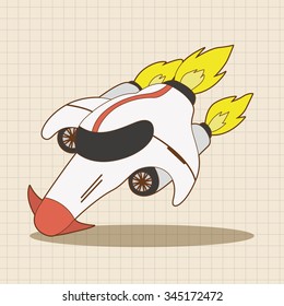 spaceship theme elements vector,eps