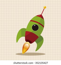 spaceship theme elements vector,eps
