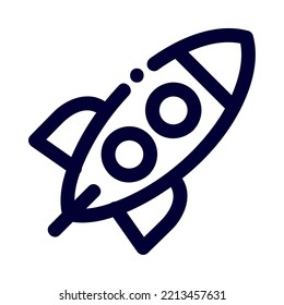 spaceship transport linear icon isolated