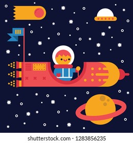 Spaceship Travelling through Space