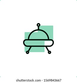 Spaceship or UFO icon for mobile and web design.