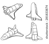 Spaceship vector art and illustration.