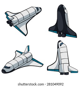 Spaceship vector art and illustration.