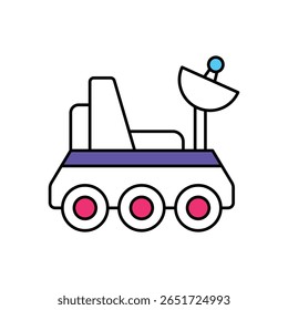 Spaceship  Vector Filled outline illustration style icon. EPS 10 file
