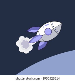 ilustración gráfica vectorial de naves espaciales 