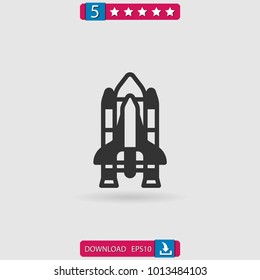 spaceship vector icon