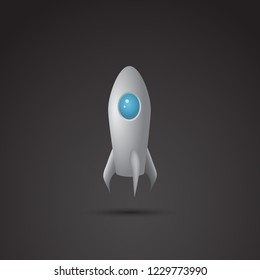 Spaceship vector icon. 