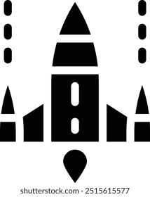Raumschiff-Vektorsymbol-Entwurfsgrafik
