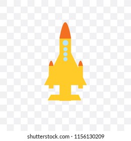 Spaceship vector icon isolated on transparent background, Spaceship logo concept