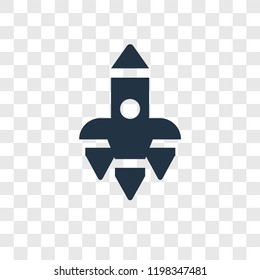 Spaceship vector icon isolated on transparent background, Spaceship transparency logo concept