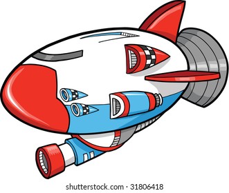 Ilustración de vectores de nave espacial