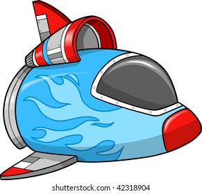  Spaceship Vector Illustration