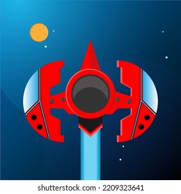 spaceship vector illustration good for logo or mascot