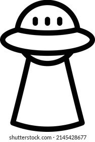 spaceship Vector illustration on a transparent background.Premium quality symbols.Stroke vector       icon for concept and graphic design.