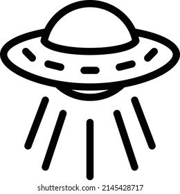 spaceship Vector illustration on a transparent background.Premium quality symbols.Stroke vector       icon for concept and graphic design.