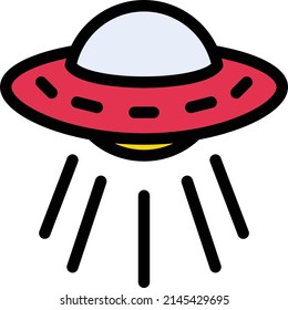 spaceship Vector illustration on a transparent background.Premium quality symbols.Stroke vector       icon for concept and graphic design.