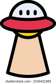 spaceship Vector illustration on a transparent background.Premium quality symbols.Stroke vector       icon for concept and graphic design.