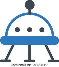 spaceship Vector illustration on a transparent background.Premium quality symbols.Glyphs vector icon for concept and graphic design.