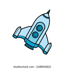 Spaceship vector illustration on a white background is perfect for logos, symbols and advertising