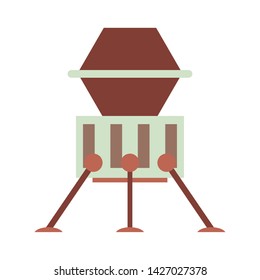 Spaceship vertical take off position symbol isolated vector illustration graphic design