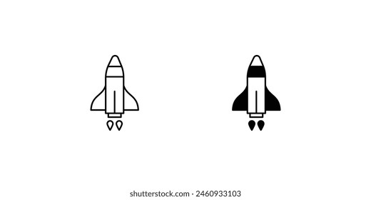 nave espacial con fondo blanco Vector ilustración de stock