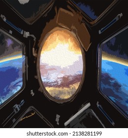 spaceship to the wide world vector