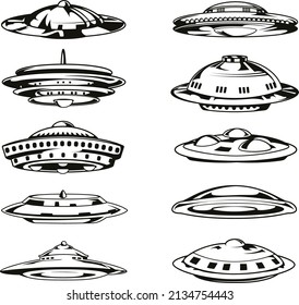 Spaceships Vector , One Color