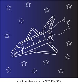 Spaceship.Vector illustration