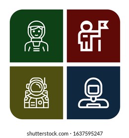 spacesuit icon set. Collection of Astronaut icons