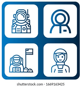 spacesuit icon set. Collection of Astronaut icons