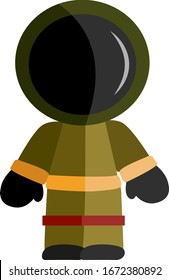 Spacesuit, illustration, vector on white background.