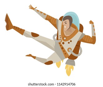 spacesuit kicking hero