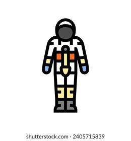 spacesuit space exploration color icon vector. spacesuit space exploration sign. isolated symbol illustration